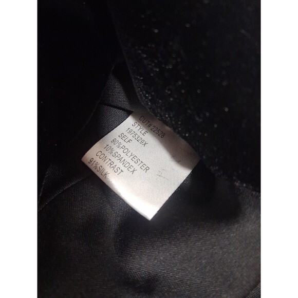 Vtg Y2K Tadashi Shoji Black Sleeveless Velvet Silk Top Size 16 NWT plus Formal - Picture 6 of 8